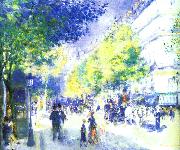 Pierre Renoir Les Grands Boulevards oil painting artist